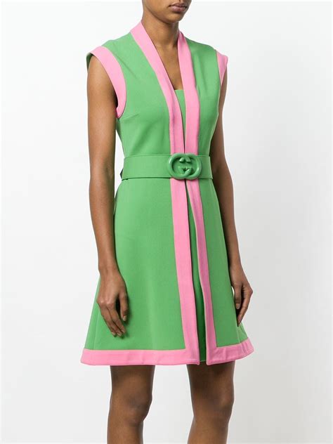 gucci pink green|Gucci pink and green dress.